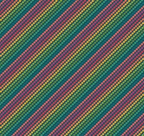 END OF BOLT 16" Riley Blake Heather Peterson Market Street Fabric Collection Rainbow Stripes on Navy