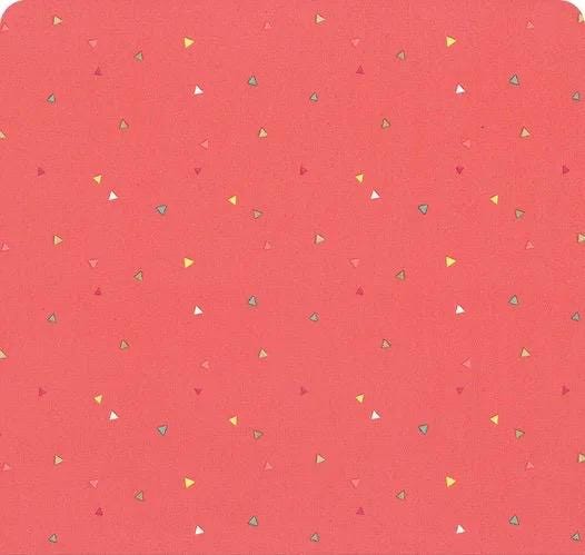 END OF BOLT 14" Riley Blake Heather Peterson Market Street Fabric Collection Triangles on Tea Rose