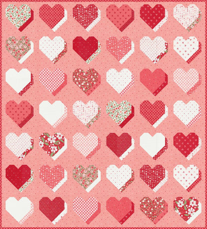 Lella Boutique Beloved Quilt Pattern Finished Size 74.5"x82.5" LB239