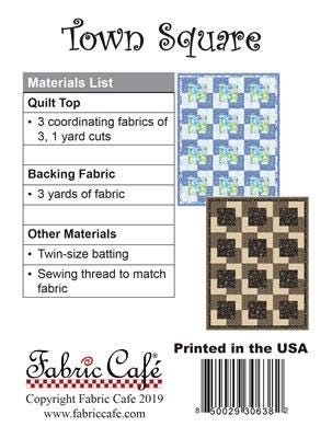 Fabric Cafe Town Square Quilt Pattern Finished Size 47.5”x62”
