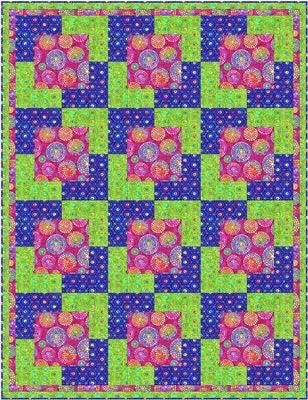 Fabric Cafe Town Square Quilt Pattern Finished Size 47.5”x62”