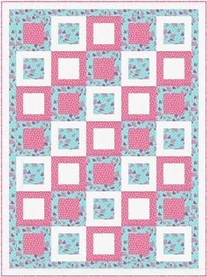 Fabric Cafe Illusions Quilt Pattern Finished Size 42”x57”