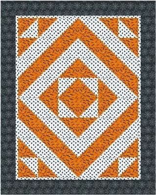 Fabric Cafe Kaleidoscope Quilt Pattern Finished Size 46”x58”