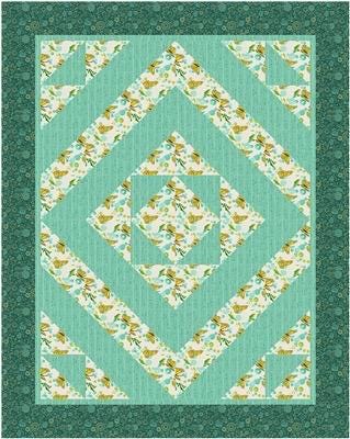 Fabric Cafe Kaleidoscope Quilt Pattern Finished Size 46”x58”