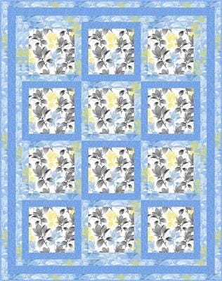 Fabric Cafe Suite Times Quilt Pattern (uses only 3YDS of fabric) Finished Size 49”x62”