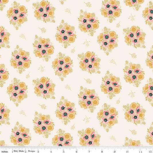 Riley Blake Porch Swing Fabric Collection Vignettes on Cream Authentic Premium 100% Cotton Quilt Shop Quality Fabrics