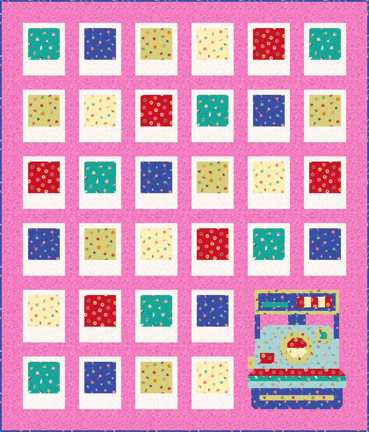 LIMITED EDITION!! Pen + Paper Patterns Snap Happy Quilt Kit Featuring Lewis & Irene Small Things Sweet Fabric Collection