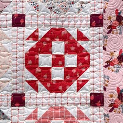 Riley Blake Sundown in the Garden Quilt Kit Featuring Rachel Erickson Sweetbriar Fabric Collection Finished Size: 61"x73"
