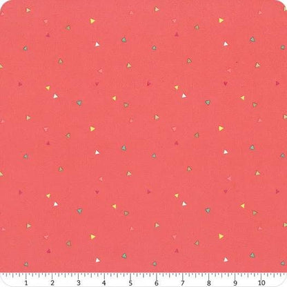 END OF BOLT 9" Riley Blake Heather Peterson Market Street Fabric Collection Triangles on Tea Rose