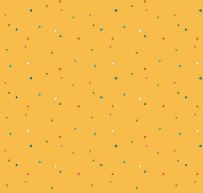 Riley Blake Heather Peterson Market Street Fabric Collection Triangles on Yellow Premium 100% Quilt Shop Quality Cotton Fabrics