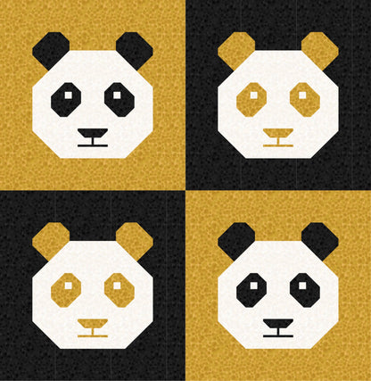 LIMITED EDITION!! Cotton and Joy Pandamonium Quilt Kit Featuring Lewis & Irene Bumbleberries Fabric Collection - Baby or Throw Size