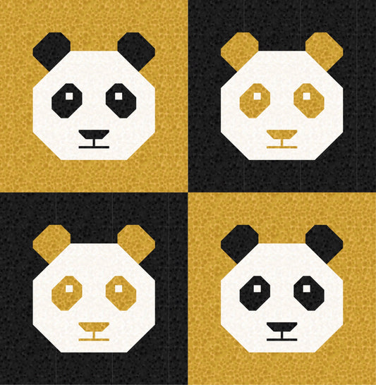 LIMITED EDITION!! Cotton and Joy Pandamonium Quilt Kit Featuring Lewis & Irene Bumbleberries Fabric Collection - Baby or Throw Size