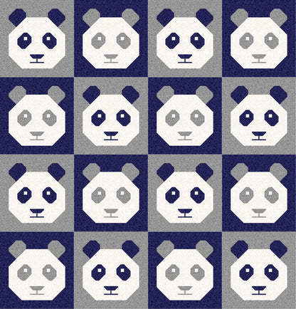 LIMITED EDITION Cotton and Joy Pandamonium Quilt Kit Featuring Lewis & Irene Bumbleberries Fabric Collection - Baby or Throw Sizes Available