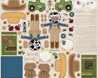 Riley Blake Bee Sew Inspired Scattered Chickens Quilt Kit Featuring Country Life Fabric Collection