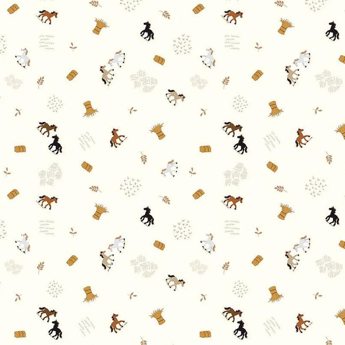 Riley Blake Bee Sew Inspired Scattered Chickens Quilt Kit Featuring Country Life Fabric Collection