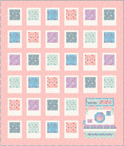Limited Edition Pen + Paper Patterns Snap Happy Quilt Kit Featuring Lewis & Irene Small Things Crafts Fabric Collection