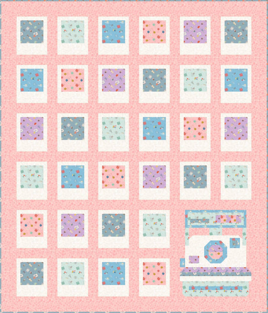 Limited Edition Pen + Paper Patterns Snap Happy Quilt Kit Featuring Lewis & Irene Small Things Crafts Fabric Collection