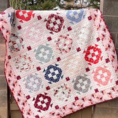Riley Blake Sundown in the Garden Quilt Kit Featuring Rachel Erickson Sweetbriar Fabric Collection Finished Size: 61"x73"