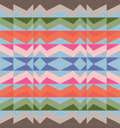 LIMITED EDITION!! Rocky Coast Large Throw Quilt Kit Featuring Lewis & Irene Bumbleberries Fabric Collection Finished Size: 72"x77"