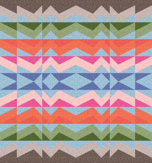 LIMITED EDITION!! Rocky Coast Large Throw Quilt Kit Featuring Lewis & Irene Bumbleberries Fabric Collection Finished Size: 72"x77"