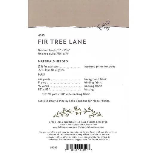 Lella Boutique Fir Tree Lane Quilt Pattern #243