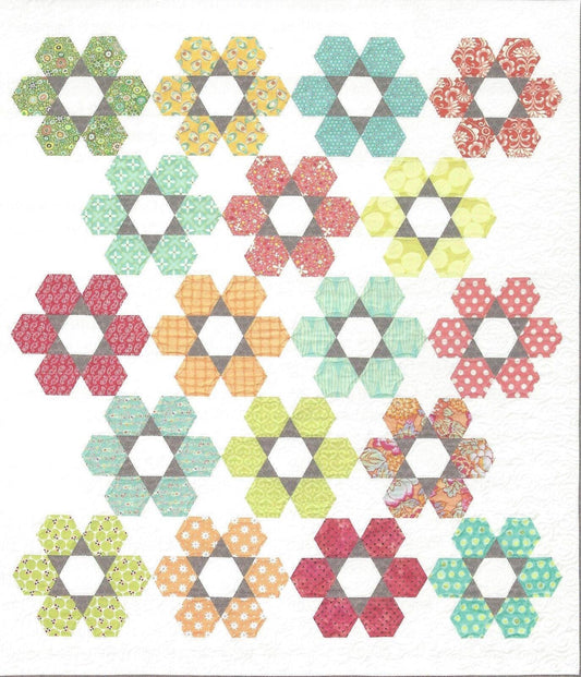 Atkinson Designs Hexie Garden Quilt Pattern - 3 Size Variations Per Pattern ATK-172