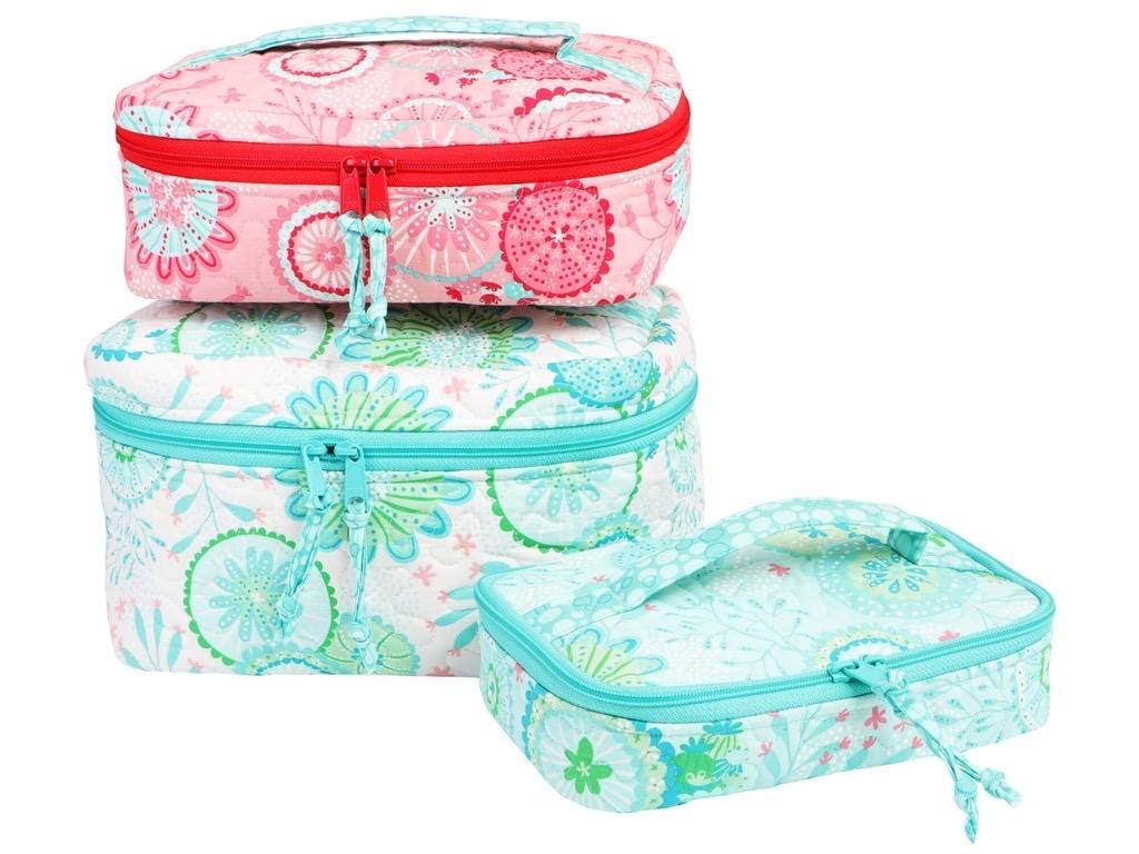 ByAnnie All Aboard Train Case Trio Pattern- 3 Size Variations Per Pattern PBA244 (14 Colors of 18"x54" Mesh Packs Sold Separately)