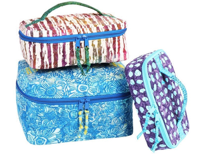 ByAnnie All Aboard Train Case Trio Pattern- 3 Size Variations Per Pattern PBA244 (14 Colors of 18"x54" Mesh Packs Sold Separately)