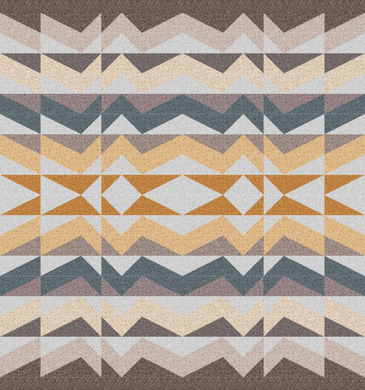 LIMITED EDITION!! Rocky Coast Large Throw Quilt Kit Featuring Lewis & Irene Bumbleberries Fabric Collection Finished Size: 72"x77"