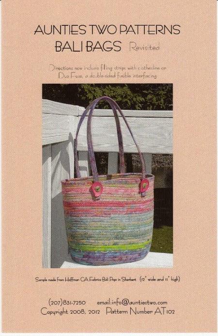 Aunties Two Bali Bags Revisited Pattern - 2 Versions Per Pattern AT102
