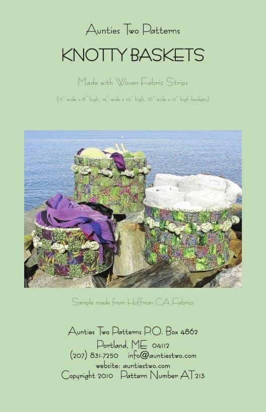 Aunties Two Knotty Baskets Pattern - 3 Size Variations Per Pattern AT213