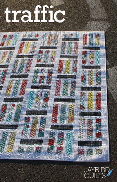 Jaybird Quilt Traffic Quilt Pattern - 5 Size Variations Per Pattern JBQ 127