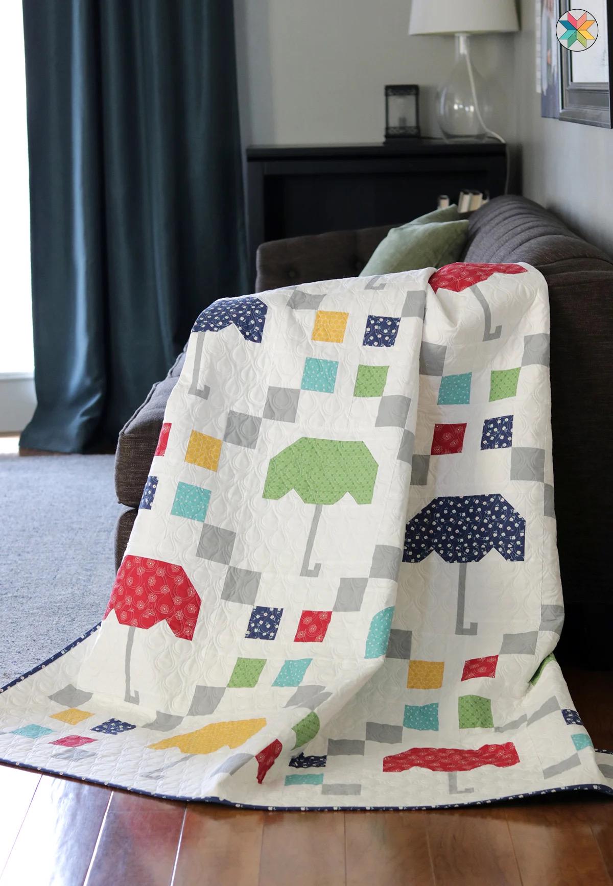A Bright Corner Scattered Showers Quilt Pattern - 5 Size Variations Per Pattern ABC355