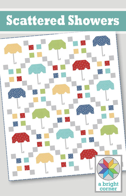 A Bright Corner Scattered Showers Quilt Pattern - 5 Size Variations Per Pattern ABC355