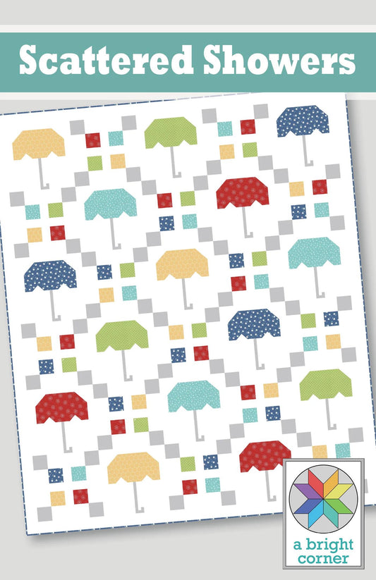 A Bright Corner Scattered Showers Quilt Pattern - 5 Size Variations Per Pattern ABC355