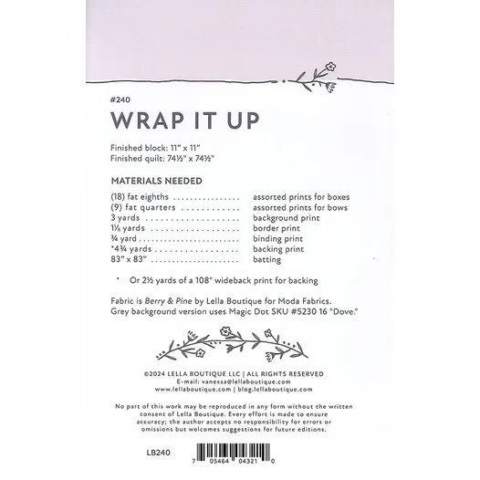 Lella Boutique Wrap It Up Quilt Pattern #240