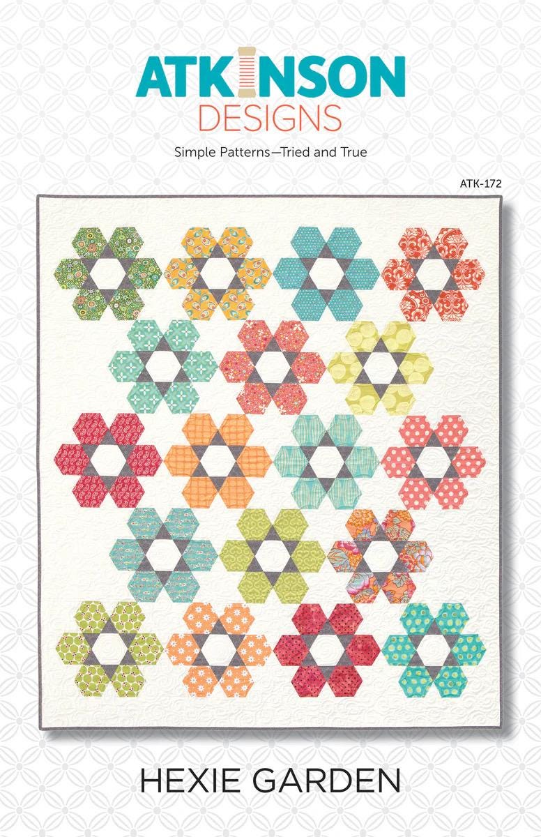 Atkinson Designs Hexie Garden Quilt Pattern - 3 Size Variations Per Pattern ATK-172
