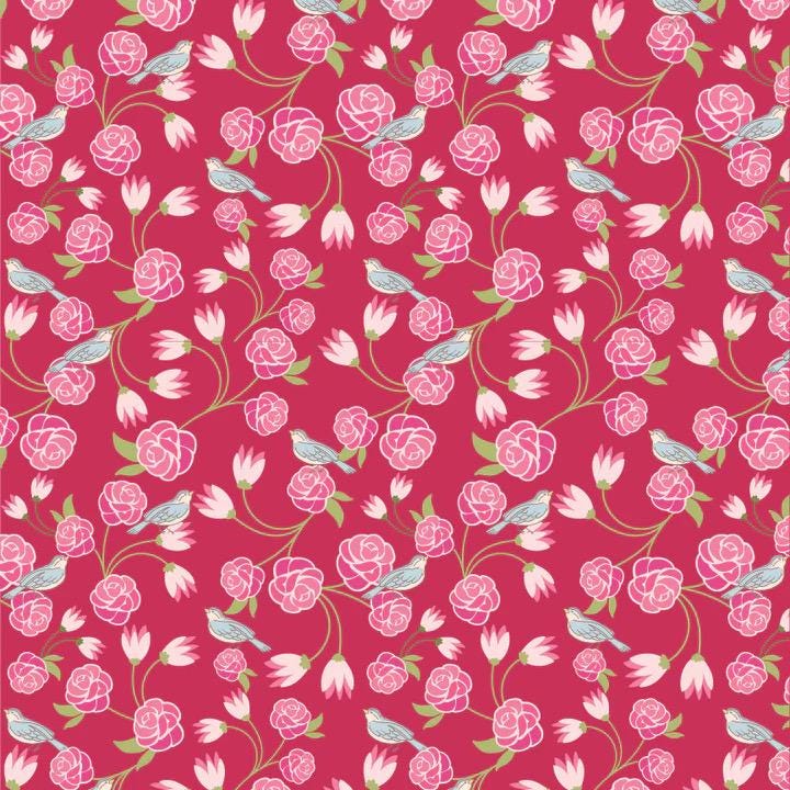 NEW ARRIVAL!! Poppie Cotton Pink Swan Song Quilt Kit Featuring Poppie Cotton Stolen Moments Fabric Collection Finished Size: 58"x58"