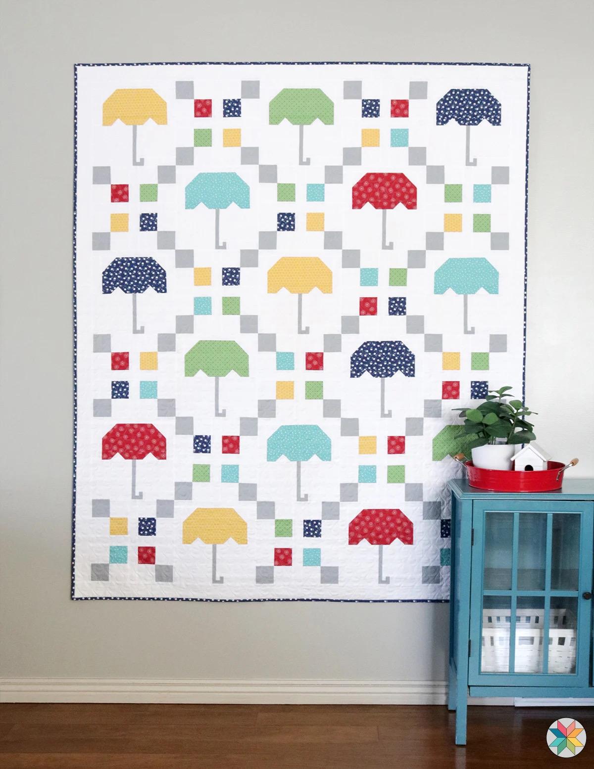 A Bright Corner Scattered Showers Quilt Pattern - 5 Size Variations Per Pattern ABC355