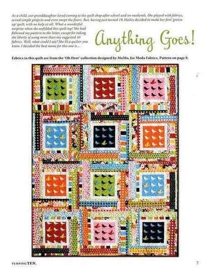 Tricia Cribbs Turning Ten Book One Quilt Pattern Book (Softcover)