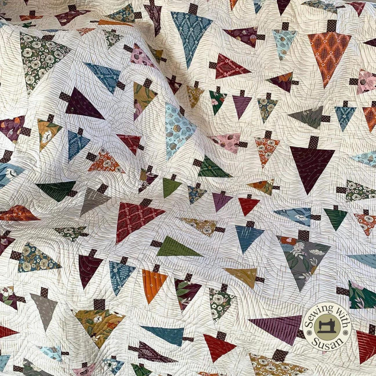 Suzn Quilts Patterns Forest Stroll Quilt Pattern Finished Size: 66.5"x68"
