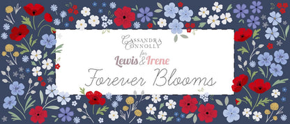 Lewis & Irene Forever Blooms Fabric Collection Floral Palette on Light Gray Premium 100% Cotton Quilt Shop Quality Fabrics