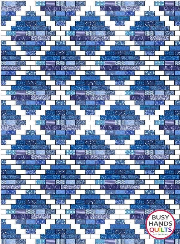 Busy Hands Quilts Hampton Court Quilt Pattern - 4 Size Variations Per Pattern BUS0401