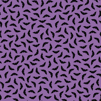 Maywood Studio Kimberbell Hometown Halloween Fabric Collection Bats on Purple Premium 100% Cotton Quilt Shop Quality Fabrics