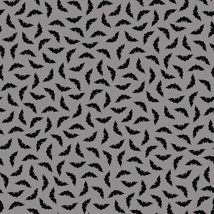 Maywood Studio Kimberbell Hometown Halloween Fabric Collection Bats on Gray Premium 100% Cotton Quilt Shop Quality Fabrics