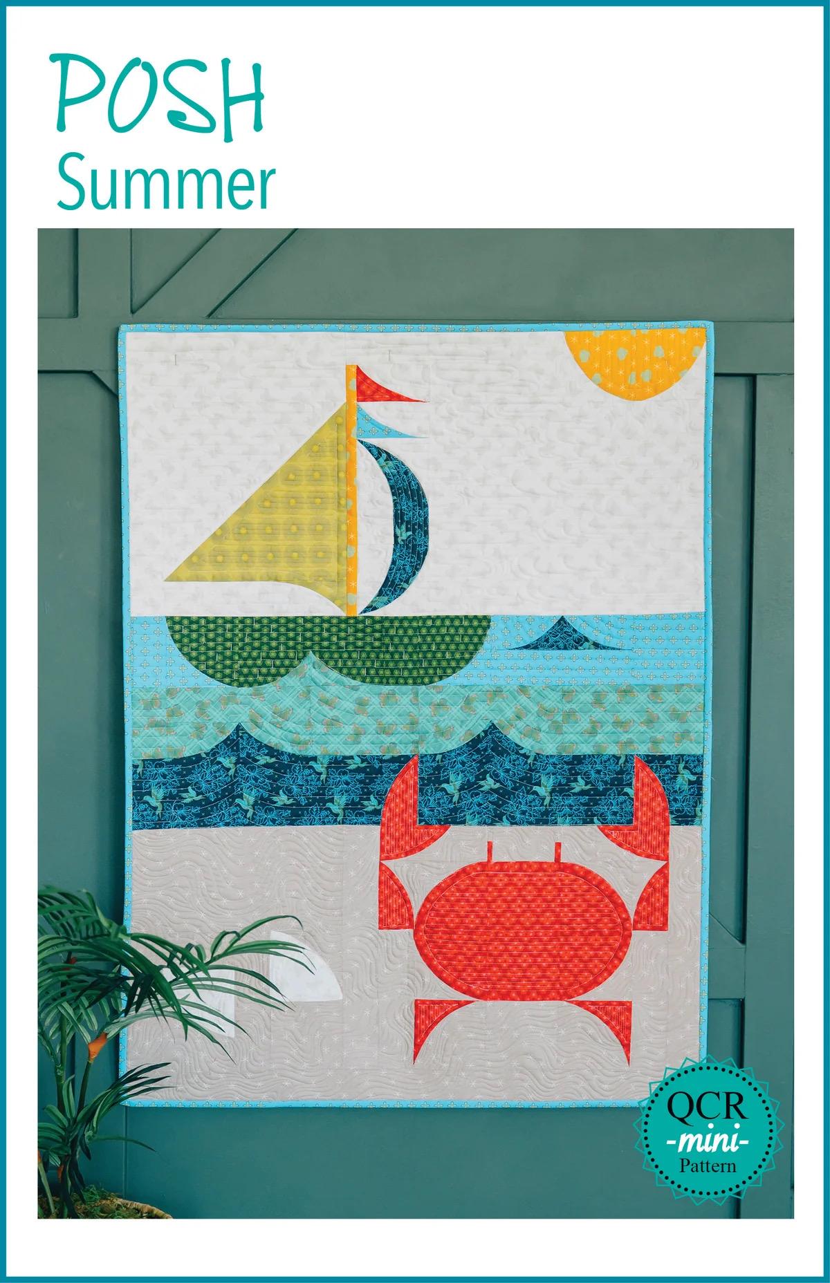 Sew Kind of Wonderful Posh Summer Wall Quilt Pattern #493 Finished Size: 28"x38.5" (SKW Rulers Sold Separately)