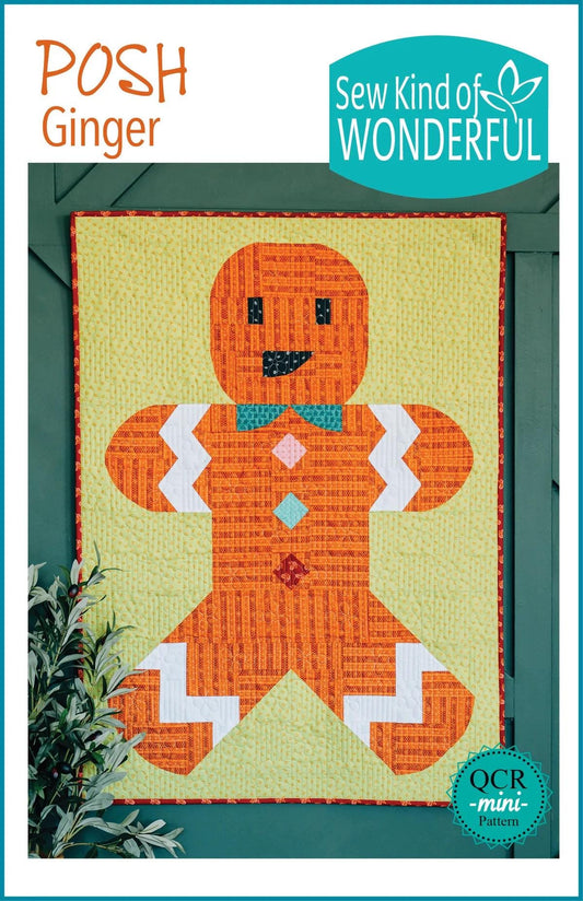 Sew Kind of Wonderful Posh Ginger Wallhanging Pattern Finished Size: 28"x38.5" (SKW Rulers Sold Separately)