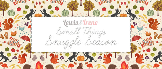 Lewis & Irene Small Things Snuggle Season Fabric Collection Campfire Mallows on Chocolate Authentic Premium 100% Cotton Fabrics