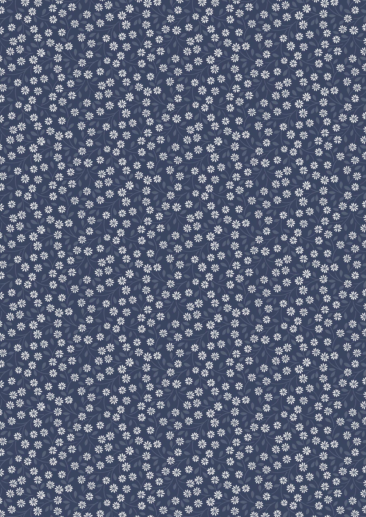 Lewis & Irene Forever Blooms Fabric Collection Interlaced Blossoms on Prussian Blue Premium 100% Cotton Quilt Shop Quality Fabrics
