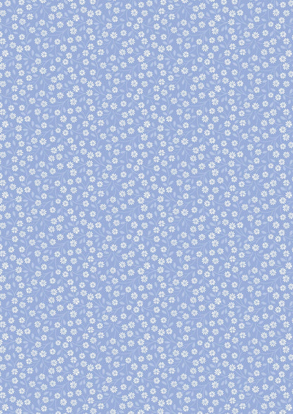 Lewis & Irene Forever Blooms Fabric Collection Interlaced Blossoms on Blue Premium 100% Cotton Quilt Shop Quality Fabrics